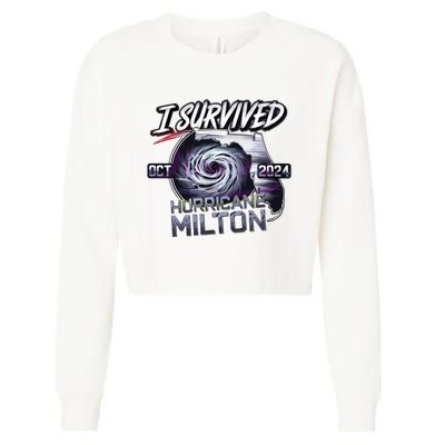 I Survived Hurricane Milton 2024 Cropped Pullover Crew