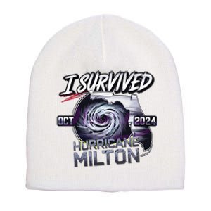 I Survived Hurricane Milton 2024 Short Acrylic Beanie