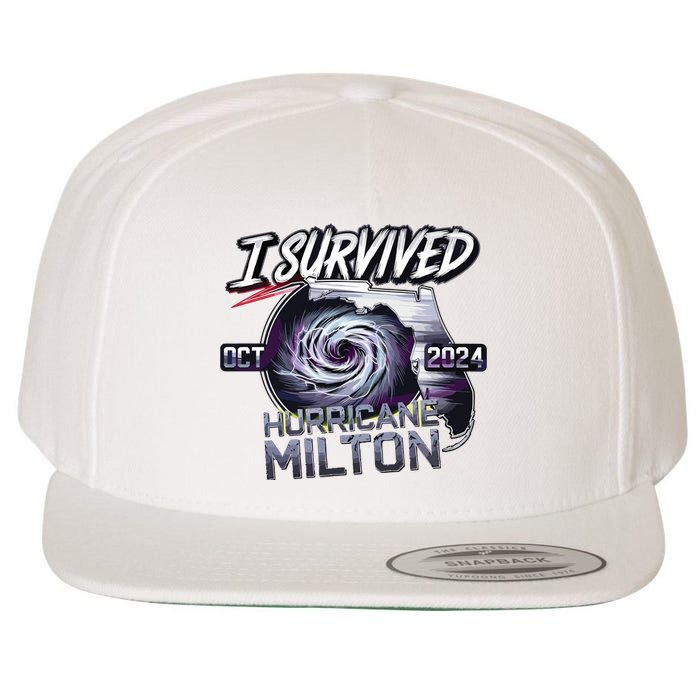 I Survived Hurricane Milton 2024 Wool Snapback Cap