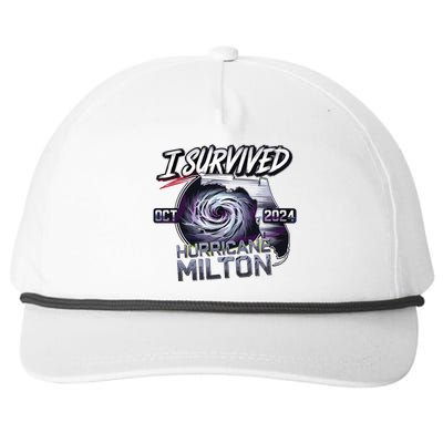 I Survived Hurricane Milton 2024 Snapback Five-Panel Rope Hat