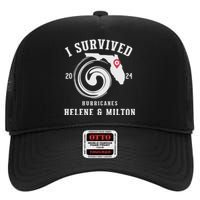 I Survived Hurricane Milton 2024 High Crown Mesh Back Trucker Hat