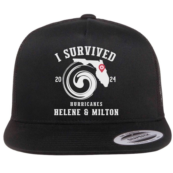 I Survived Hurricane Milton 2024 Flat Bill Trucker Hat