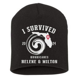 I Survived Hurricane Milton 2024 Short Acrylic Beanie