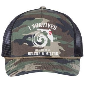 I Survived Hurricane Milton 2024 Retro Rope Trucker Hat Cap