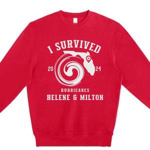 I Survived Hurricane Milton 2024 Premium Crewneck Sweatshirt