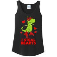 I Steal Hearts Dinosaur Valentines Day Ladies Essential Tank