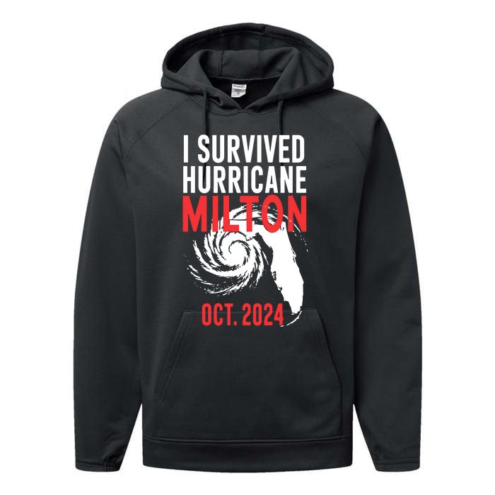 I Survived Hurricane Milton 2024 Performance Fleece Hoodie