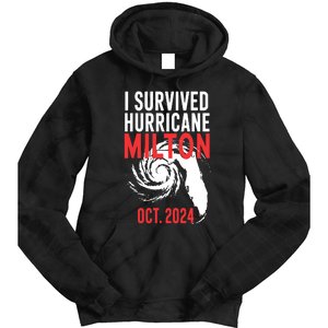 I Survived Hurricane Milton 2024 Tie Dye Hoodie