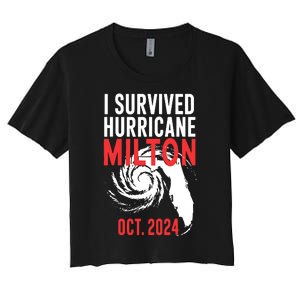 I Survived Hurricane Milton 2024 Women's Crop Top Tee