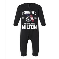 I Survived Hurricane Milton 2024 Infant Fleece One Piece