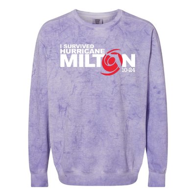 I Survived Hurricane Milton October 2024 Colorblast Crewneck Sweatshirt