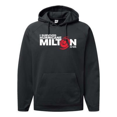 I Survived Hurricane Milton October 2024 Performance Fleece Hoodie