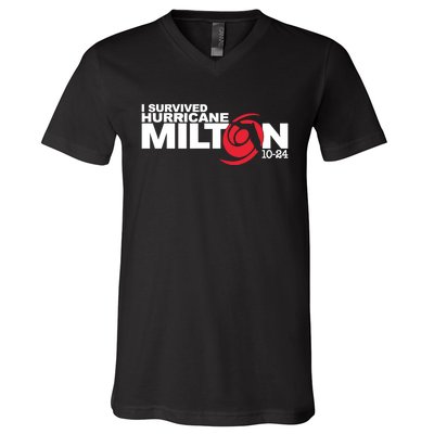 I Survived Hurricane Milton October 2024 V-Neck T-Shirt