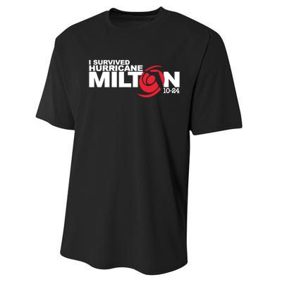 I Survived Hurricane Milton October 2024 Performance Sprint T-Shirt