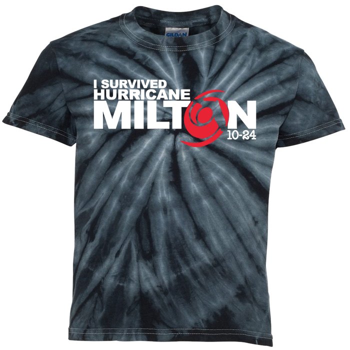 I Survived Hurricane Milton October 2024 Kids Tie-Dye T-Shirt