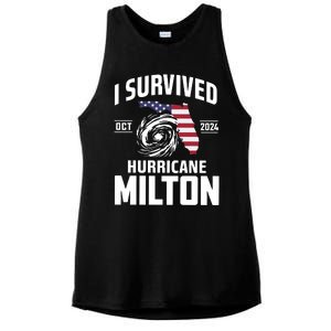 I Survived Hurricane Milton Ladies PosiCharge Tri-Blend Wicking Tank