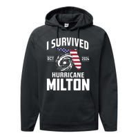 I Survived Hurricane Milton Performance Fleece Hoodie