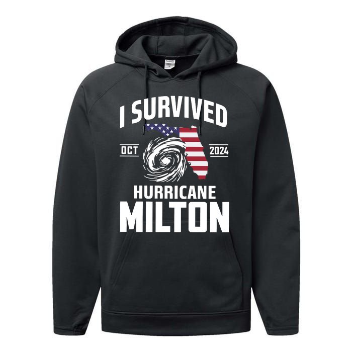 I Survived Hurricane Milton Performance Fleece Hoodie