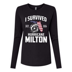 I Survived Hurricane Milton Womens Cotton Relaxed Long Sleeve T-Shirt