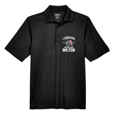 I Survived Hurricane Milton Men's Origin Performance Pique Polo