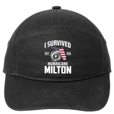 I Survived Hurricane Milton 7-Panel Snapback Hat