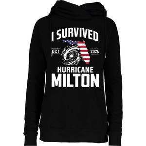 I Survived Hurricane Milton Womens Funnel Neck Pullover Hood