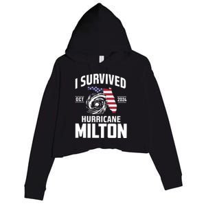 I Survived Hurricane Milton Crop Fleece Hoodie