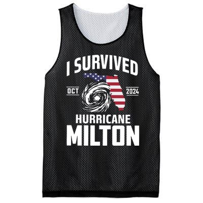 I Survived Hurricane Milton Mesh Reversible Basketball Jersey Tank