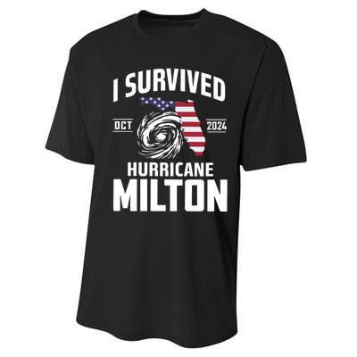 I Survived Hurricane Milton Performance Sprint T-Shirt