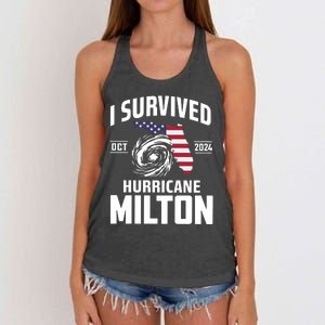 I Survived Hurricane Milton Women's Knotted Racerback Tank