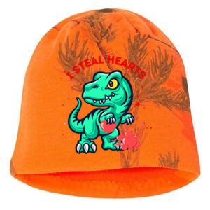 I Steal Hearts Gift Dino Dinosaur Valentines Day Gift Kati - Camo Knit Beanie