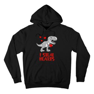 I Steal Hearts Dinosaur Valentines Day Hoodie