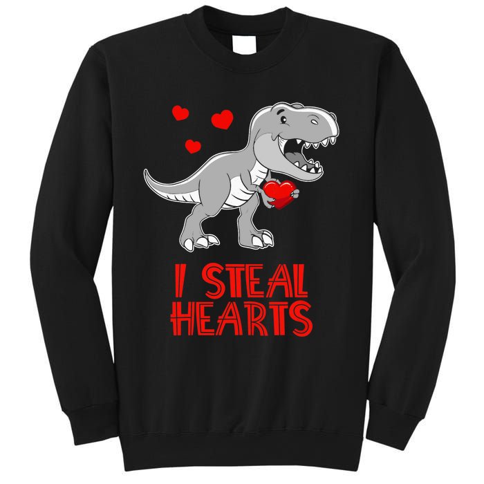 I Steal Hearts Dinosaur Valentines Day Sweatshirt