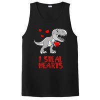 I Steal Hearts Dinosaur Valentines Day PosiCharge Competitor Tank