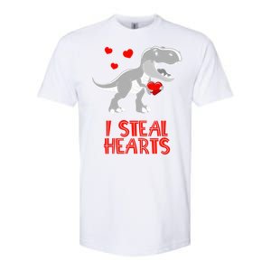 I Steal Hearts Dinosaur Valentines Day Softstyle CVC T-Shirt