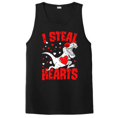 I Steal Hearts Trex Dino Baby Boy Valentines Day Gifts PosiCharge Competitor Tank