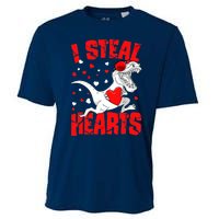 I Steal Hearts Trex Dino Baby Boy Valentines Day Gifts Cooling Performance Crew T-Shirt