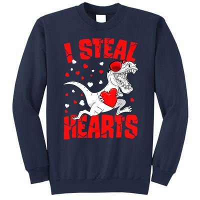 I Steal Hearts Trex Dino Baby Boy Valentines Day Gifts Sweatshirt