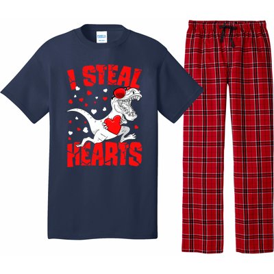 I Steal Hearts Trex Dino Baby Boy Valentines Day Gifts Pajama Set