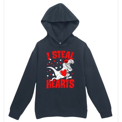 I Steal Hearts Trex Dino Baby Boy Valentines Day Gifts Urban Pullover Hoodie