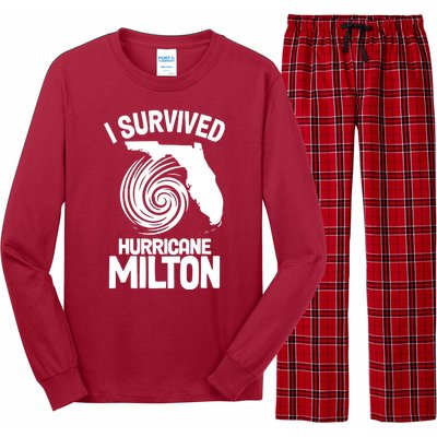 I Survived Hurricane Milton Florida Strong Long Sleeve Pajama Set