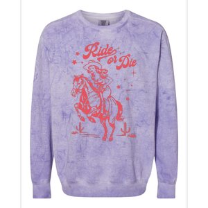 I Should Have Been A Cowgirl Player Bull Riding Colorblast Crewneck Sweatshirt