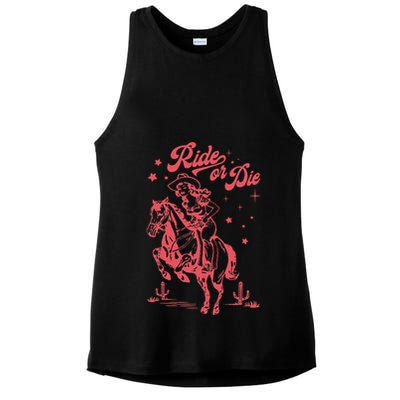 I Should Have Been A Cowgirl Player Bull Riding Ladies PosiCharge Tri-Blend Wicking Tank