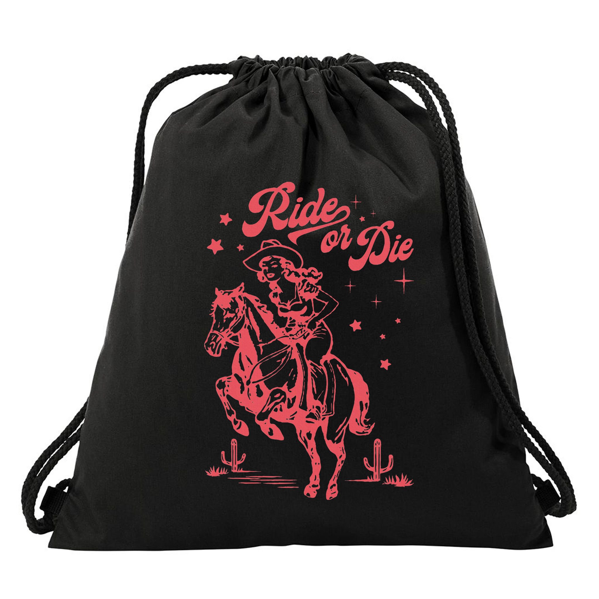 I Should Have Been A Cowgirl Player Bull Riding Drawstring Bag