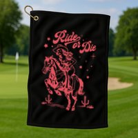 I Should Have Been A Cowgirl Player Bull Riding Golf Towel