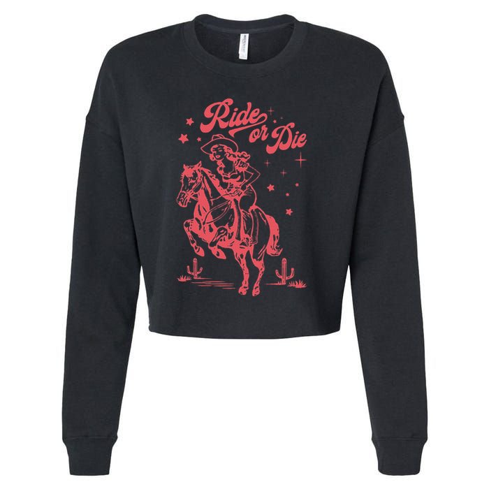 I Should Have Been A Cowgirl Player Bull Riding Cropped Pullover Crew