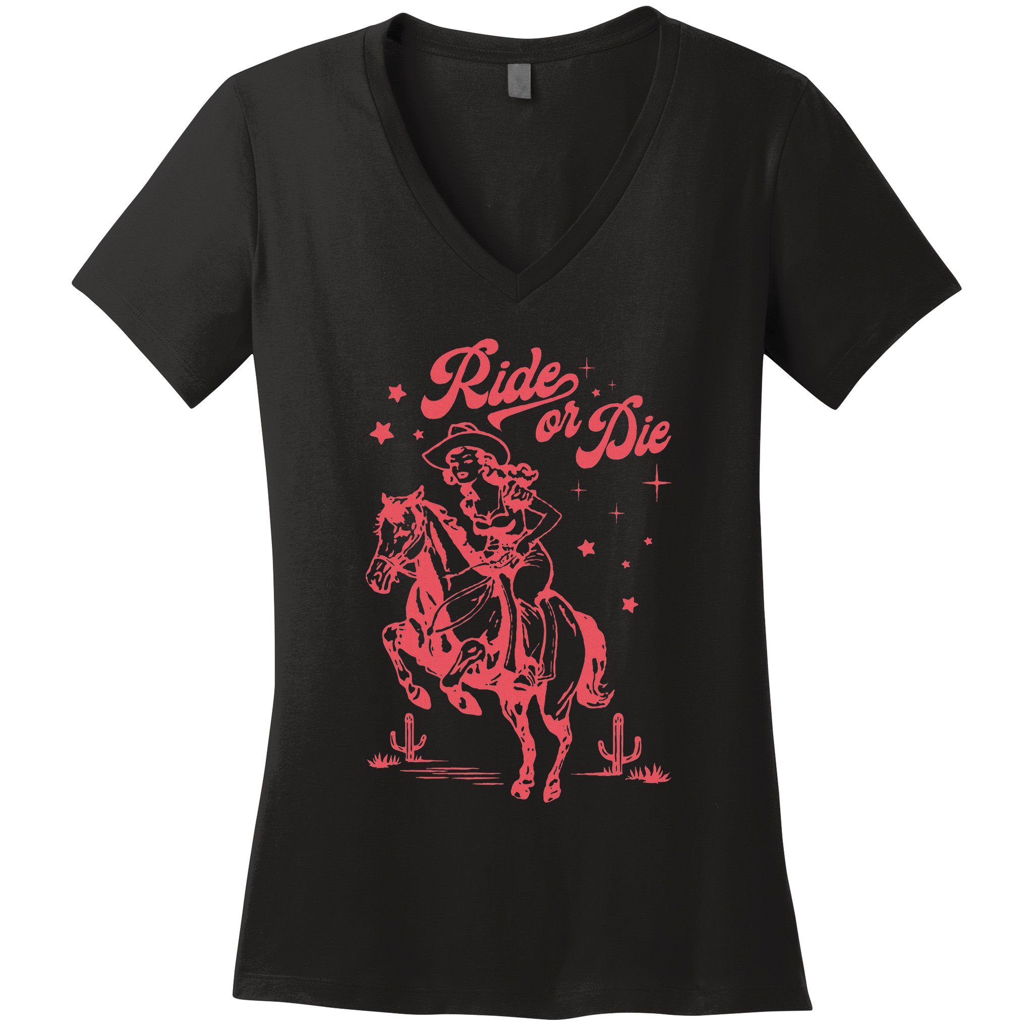 I Should Have Been A Cowgirl Player Bull Riding Women's V-Neck T-Shirt