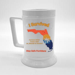 I Survived Hurricane Milton Stay Safe Floridians Beer Stein