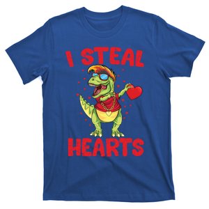 I Steal Hearts Cool Dinosaur Dabbing T Rex Valentines Day Gift T-Shirt