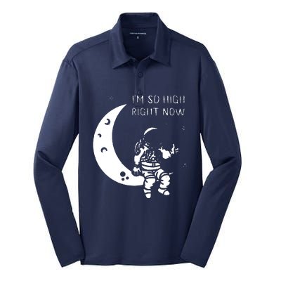 I'm So High Right Now Silk Touch Performance Long Sleeve Polo